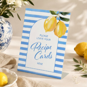 Italian Lemon Leave Your Recipe Here Pedestal Sign