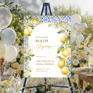 Italian Lemon Main Squeeze Bridal Shower Welcome Foam Board