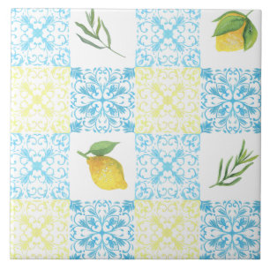 Italian Lemon Mediterranean Pattern Ceramic Tile