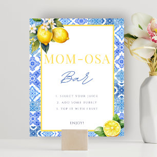 Italian Lemon Momosa Bar Sign Poster