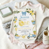 Italian Lemon Scooter 1st Birthday Invite