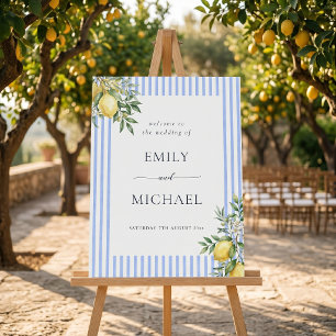 Italian Lemon Summer Wedding Welcome Sign