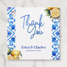 Italian Lemon Thank You Wedding Favor
