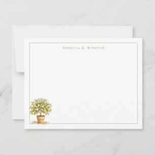 Italian Lemon Tree Personalized Stationery Note Card