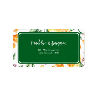 Italian Lemon Watercolor Return Address Label