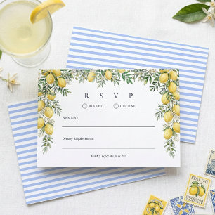 Italian Lemon Wedding RSVP Response Card
