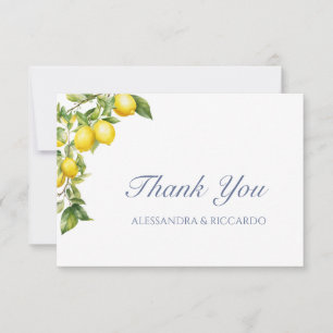 Italian Lemon Wedding Thank You Card