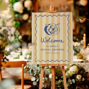 Italian Lemons Doodle Hand Drawn Welcome Sign