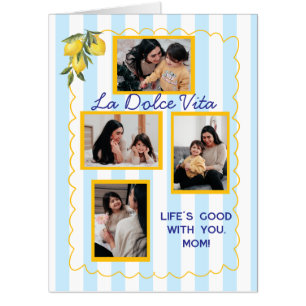 Italian Lemons La Dolce Vita 4 Photo Mother's Day Card