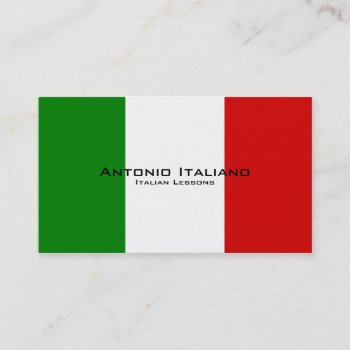 Italian Lessons / Italian Teacher Business Card by superdazzle at Zazzle