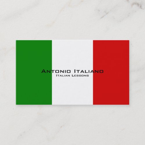 Italian Lessons  Italian Teacher Business Card