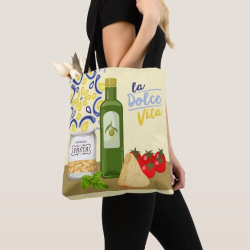 Italian Life Market Tote Bag