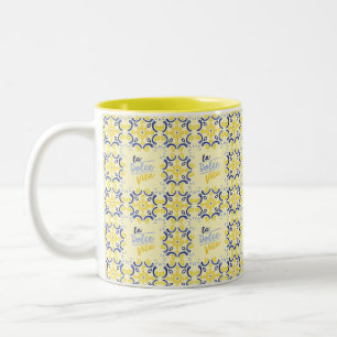 Italian Life Tiles Two-Tone Coffee Mug