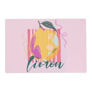 Italian Limon Lemon Pink Placemat