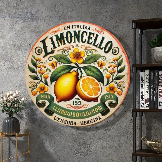 Italian Limoncello Vintage Round Design Sign (Creator Uploaded)