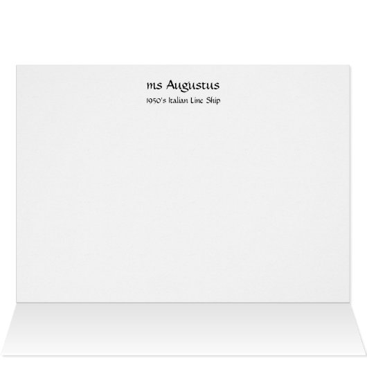 Italian Line's Augustus (Inside Horizontal (Top))