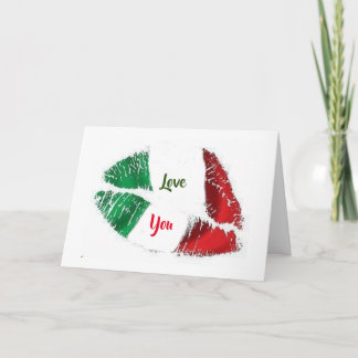 ITALIAN LIPS SAY **LOVE YOU** HOLIDAY CARD