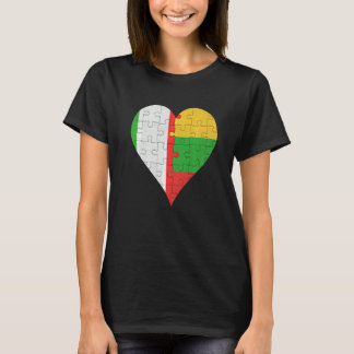 Italian Lithuanian Flag Heart T-Shirt