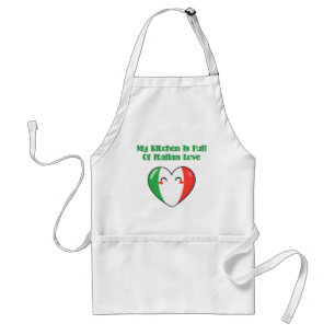 Italian Love Fills My Kitchen Cooking Decor Adult Apron