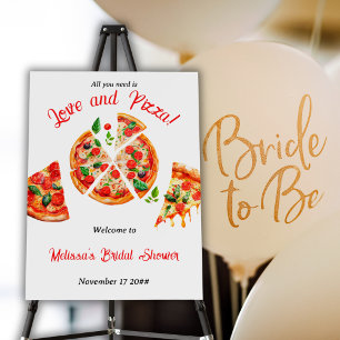 Italian Love & Pizza Party Slice Bridal Shower Foam Board