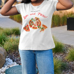 Italian Love & Pizza Party Slice Bridal Shower T-Shirt<br><div class="desc">Planning a fun and unique bridal shower? Look no further than our Modern Italian All you need is Love and Pizza Party Slice Slice Baby Bridal Shower Women's T-Shirt! These one-of-a-kind invitations feature a delicious, slice of Italian pizza that's perfect for any co ed celebration. You, your friends, and your...</div>
