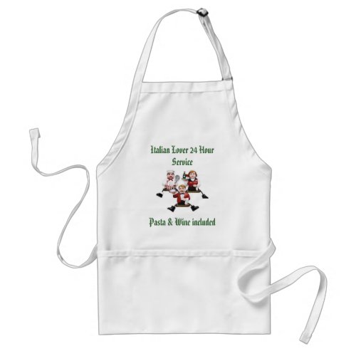 Italian Lover 24 Hour Service Pasta  Wine include Adult Apron