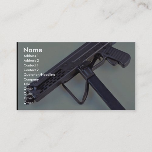 Italian Luigi Franchi 9mm sub machine gun Business Cards