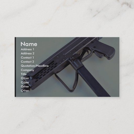 Customizable Italian Luigi Franchi 9mm sub machine gun Business Cards
