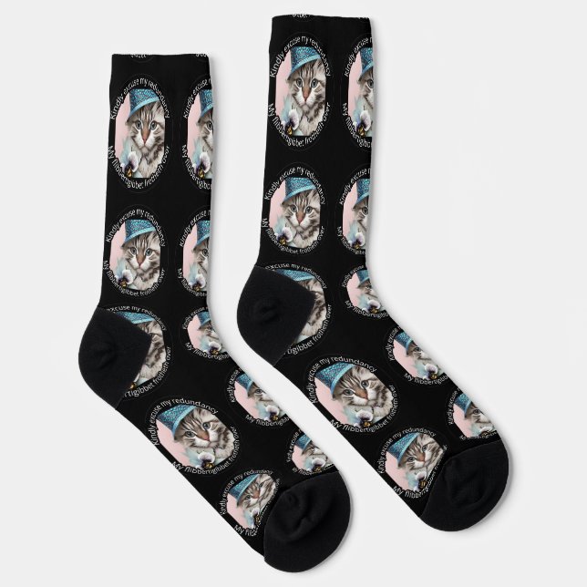 Italian Luxury Cat: Ombre Socks (Right)