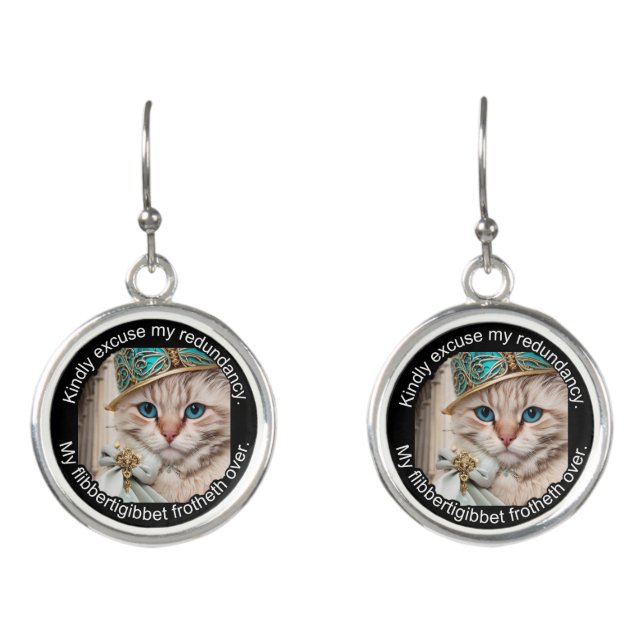 Italian Luxury Cats:  Willow Earrings (Front)