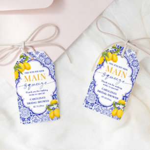 Italian Main Squeeze Bridal Shower Gift Tags