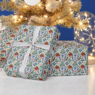 Italian Majolica Christmas Wrapping Paper
