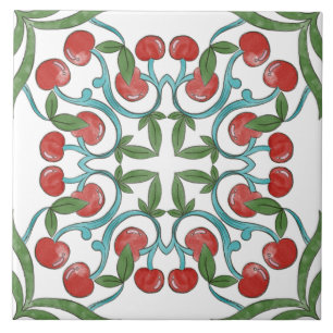 Italian Majolica Fruit  Ceramic Tile