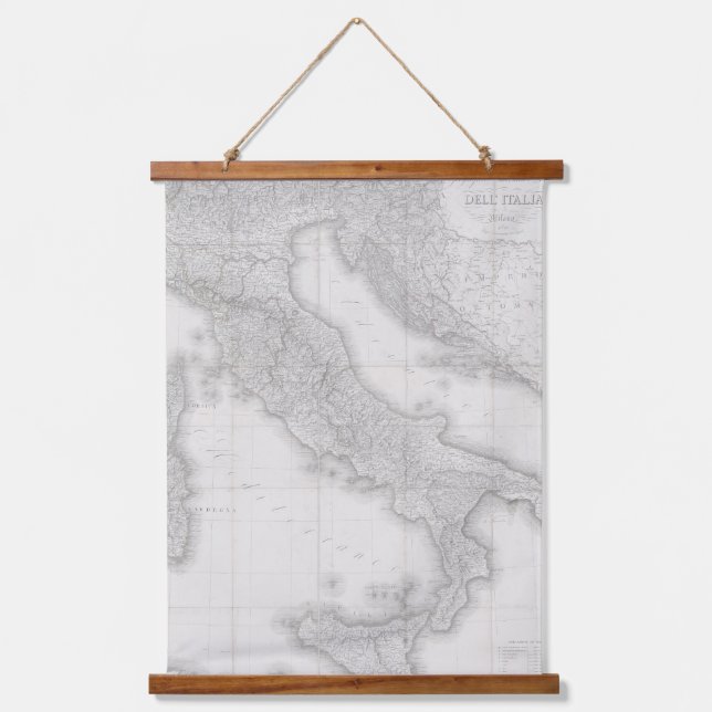 Italian Map  Hanging Tapestry (Front)