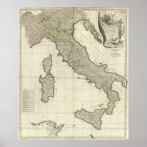 Italian Map Poster