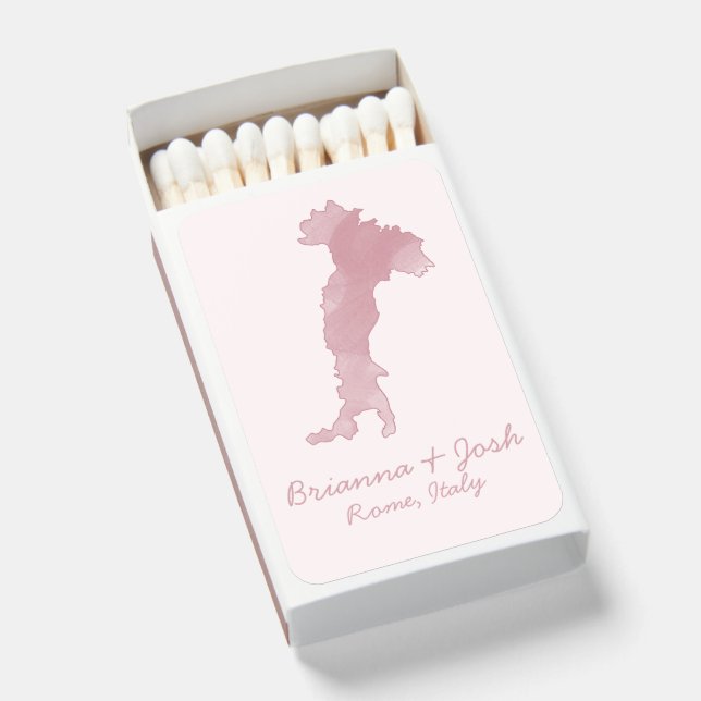 Italian Map wedding matches (Front Open)