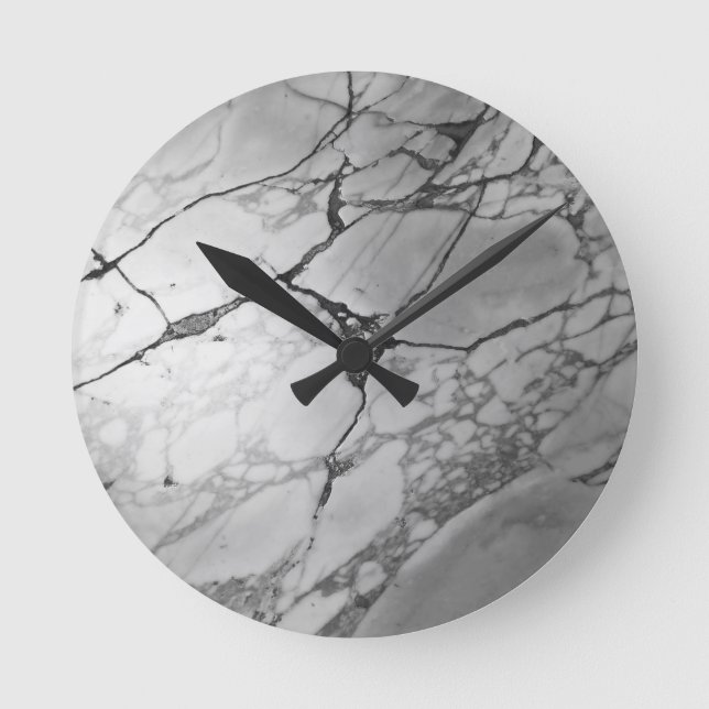 Italian Marble #3 (Faux Marble) #marble #texture  Round Clock (Front)