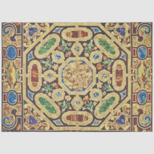 Italian Marble Carpet Gold Blue Green Decoupage Tissue Paper