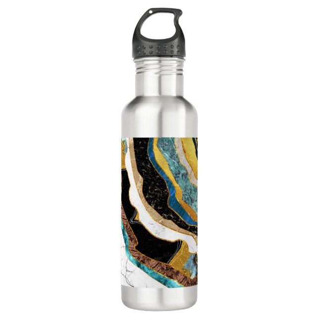 italian marble stainless steel water bottle (Front)