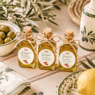 Italian Market Baby Shower Favor Classic Round Sticker