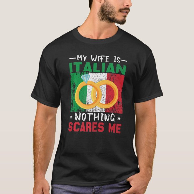 Italian Marriage Italy Roots Heritage Married   T-Shirt (Front)