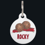 Italian Meatballs Marinara Sauce Cooking Food Pet Name Tag<br><div class="desc">Pet tag features an original marker illustration of a plate of delicious Italian meatballs in marinara sauce. Simply personalize with your pet's name and your contact information for a one-of-a-kind dog or cat tag. Makes a great gift for your favorite animal enthusiast,  too!</div>