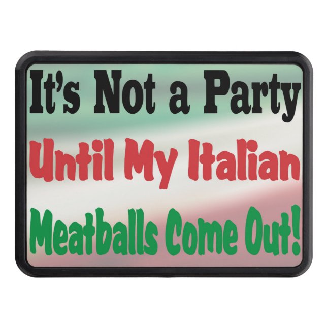 Italian Meatballs Trailer Hitch Tow Hitch Cover (Front)