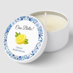 Italian Mediterranean Ciao Bella Bridal Shower Mini Candle Favors
