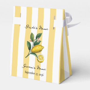 Italian Mediterranean Citrus Lemon Orange Wedding Favor Boxes