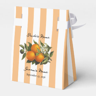 Italian Mediterranean Citrus Lemon Orange Wedding Favor Boxes