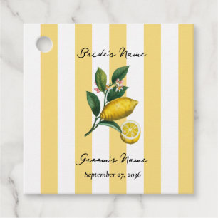 Italian Mediterranean Citrus Lemon Orange Wedding Favor Tags