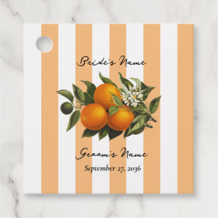 Italian Mediterranean Citrus Lemon Orange Wedding Favor Tags