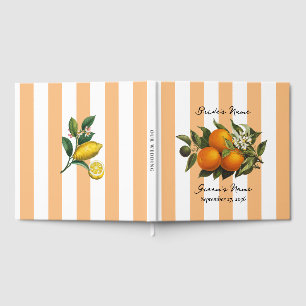 Italian Mediterranean Citrus Lemon Orange Wedding Guest Book
