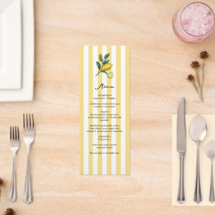 Italian Mediterranean Citrus Lemon Orange Wedding Menu